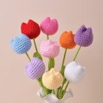 Crochet Tulip Bouquet | Handmade Kawaii Flower Decor Gift -【LOOM-028】